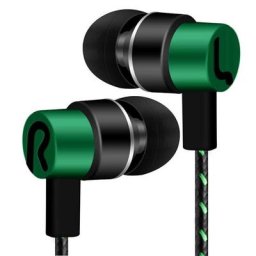 Écouteurs intra-auriculaires stéréo à fil tressé casque de sport contrôle filaire Super Bass