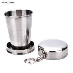 Tasse télescopique pliable en acier inoxydable verres pliants tasse à eau chope à bière voyage