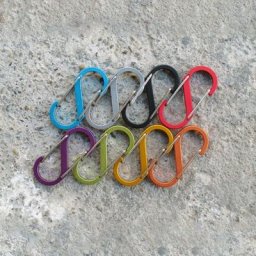 Petit mousqueton robuste et Durable à 8 caractères en alliage d'aluminium de haute qualité à
