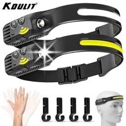 Lampe de sauna à capteur LED aste par USB lampe de poche frontale batterie intégrée lampe de