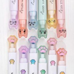 Surligneur Kawaii Cat Claw pour enfants stylo de marquage Kitty marqueur oblique cadeau