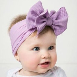 Bandeau élastique en Nylon avec gros nœud pour bébé fille Turban fait à la main pour nouveau-né