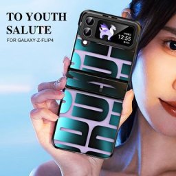 Coque de téléphone transparente pour Samsung Galaxy Z Flip placage fantôme de luxe protection de