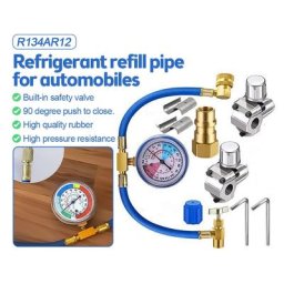R134A BPV31 Tuyau Réfrigérant Valve Bullet Piercing U-type Bullet Piercing Robinet Valve Kit Tuyau