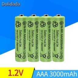 Batterie rechargeable Ni-MH jaune AAA3000mAh 3A 1.2V rechargeable pour jouets de télécommande MP3