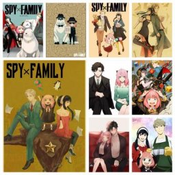 Affiche d'art de famille d'anime espion X peinture de diamant décoration de mur de chambre bar