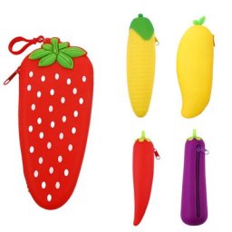 Porte-monnaie en Silicone carotte banane Fruit étui à crayons sac de rangement porte-monnaie