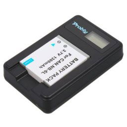 PROBTY 1pcs NB-6L NB 6L NB6L Batterie + LCD USB Chargeur Pour appareil photo Canon IXUS 310 SX275