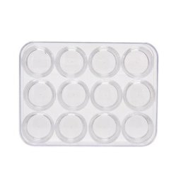 Boîte de rangement de bijoux Transparent 12 grilles Nail Art strass étui de fleurs séchées