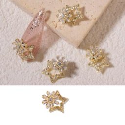 Bijoux en cristal de flocon de neige rotatif pour femmes et filles diamant décoratif Nail Art