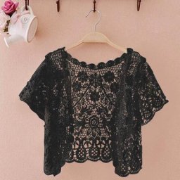 Robe de Soirée en Dentelle Brodée pour Femme Cardigan Décontracté Court Fin Amissié Châle
