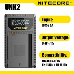 Nitecore – chargeur de caméra UNK2 Original à double fente USB pour batterie de caméra