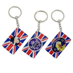 Porte-clés suspendu en acrylique pour la reine Collection Souvenir de la reine de grande-bretagne