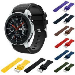 Bracelet de rechange en silicone souple compatible avec Samsung Galaxy Watch 46mm haute qualité