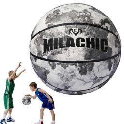 Ballon de basket-ball Shoous taille 7 coulée sans batterie balle flash éclairée balle en PU jeu