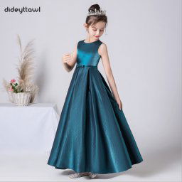 Robe de Soirée en Satin pour Fille Tenue Formelle et Élégante