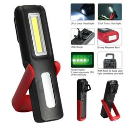 Lanternes de camping portables rechargeables lampe de poche LED COB lampe de travail lampe de
