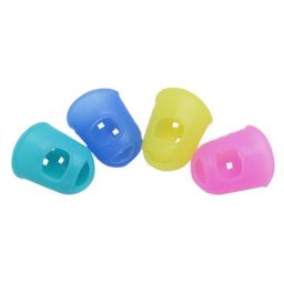 JEThumb Finger Picks Protector Plectrum Fingertip Silicone 4 Couleurs Nouveau