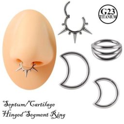 Piercing en titane pour le nez anneau de charnière Segment d'oreille Cartilage Tragus Helix