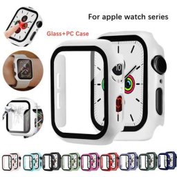 Cadre de protection d'écran en verre et étui pour Apple Watch Guatemala série 8 7 6 5 4 3 2