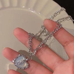 WUKALO-Pendentif coeur en opale blanche pour femme tour de cou gothique vintage collier de