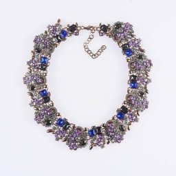 Grand Collier Ras du Cou avec Strass en Clip pour Femme Bijou Ethnique Indien à la Mode Nouvelle