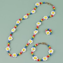 Collier AndrBead Destroy pour filles conception de fleurs mignonnes bijoux faits à la main cadeau