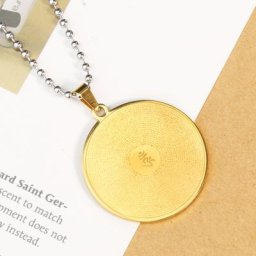 Collier pendentif en acier inoxydable bouddhisme tibétain laser Shurangama Mantra Sanskrit Om