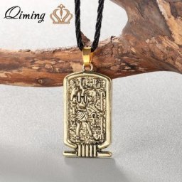 Femmes Anubis pendentif collier antique egypte religieux bijoux égyptien hiéroglyphes impressionnant