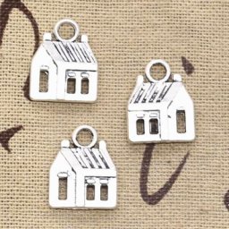 Pendentifs antiques plaqués argent tibétain 10 pièces 14x18mm pour la fabrication de bijoux fait