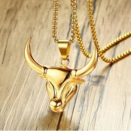Collier pendentif tête de taureau animal tribal pour hommes bijoux punk classiques bijoux de fête