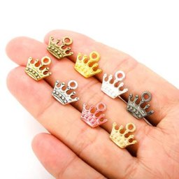 Couronne en alliage de Zinc 20 pièces breloques 13x14mm pour bracelets colliers boucles