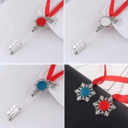 Porte-clés de noël avec nœud en ruban ornement de porte