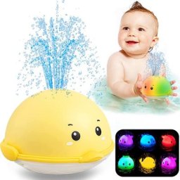 Jouets de bain pour bébé canard lumineux LED jet d'eau automatique arroseur à Induction
