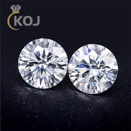 KOJ-Véritables pierres précieuses Moissanite rondes de Rotterdam certificat GRA test de diamant