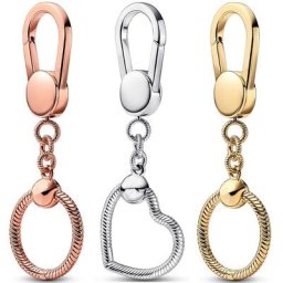 Porte-clé Original en argent Sterling 925 breloque en forme de petit cœur bijoux à faire soi-même