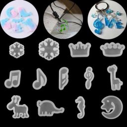 Moule en silicone pour pendentif note de musique moules en résine couronne flocon de neige