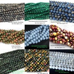 Pierre de flamme naturelle Yooperlite Pegmatite Unakite Anhydrite verte Kambaba perle de jaspe