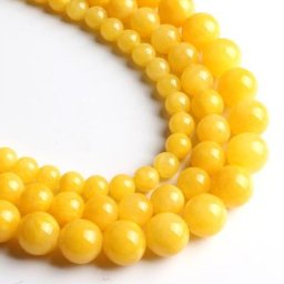 Pierre naturelle de 6/8/10/12mm perles rondes en Jades de nuage jaune entretoises amples pour la