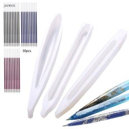 Moules en résine de Silicone pour stylo à bille avec recharges de 30 pièces 3 couleurs moulage en