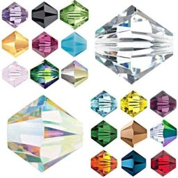 Perles en cristal de bicone tchèque perles d'espacement en verre à facettes colorées accessoires