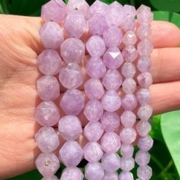 Perles en pierre naturelle à facettes 6/8/10mm couleur violette angélite pierres précieuses