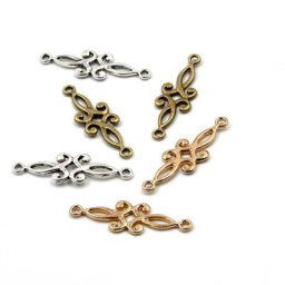 Connecteurs de fleurs creuses 30 pièces 9x29mm 3 couleurs pendentifs pour la fabrication de