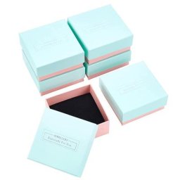 Boîte à bijoux en carton avec éponge noire étui cadeau pour bijoux boîte d'emballage cadeau pour