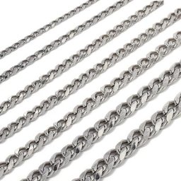 Collier Hip Hop en acier inoxydable 304 bijoux en vrac plat bracelet Jodiy Punk optique cubaine