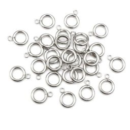 30pcs 316L Acier Inoxydable Petite Boucle Créoles Anneaux Cercle Connecteur Diy Résultats de Bijoux
