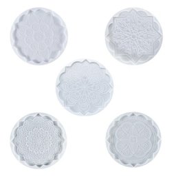 Moule à thé Mandala en silicone napperon en résine Xy moule utilisé pour faire des pièces d'agate