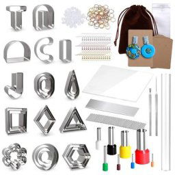 Ensemble de fraises en argile polymère E0BF kit de fraises pour boucles d'oreilles outils en