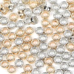 Connecteurs d'espacement or blanc 50 pièces rondelles à deux trous cadre CCB perles pour la