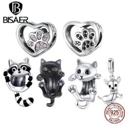BISAER – pendentif en argent Sterling 925 pour chien caniche chiot Animal de compagnie chat